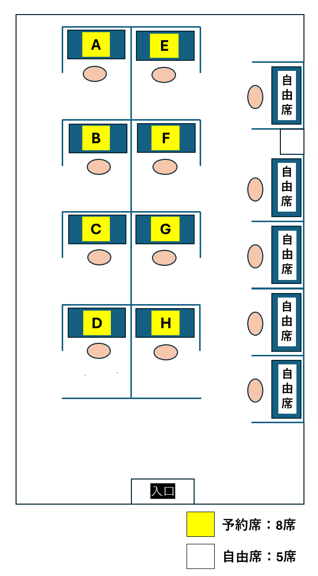 北堀江店座席
